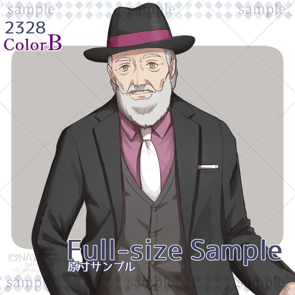 【立ち絵】2328 colorA/B【表情6種】イメージ:男性、老人、紳士、マフィア