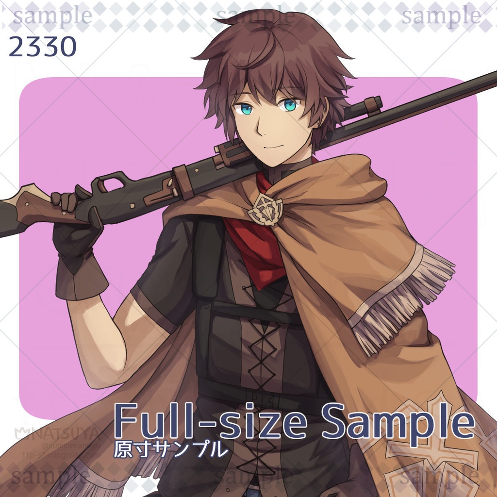 【立ち絵】2330【表情6種】イメージ:青年、スナイパー、ガンマン、傭兵