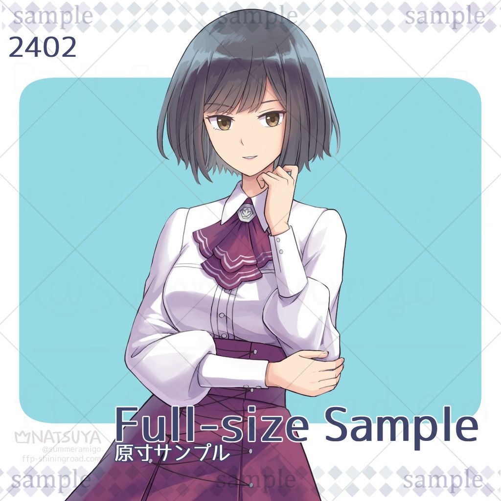 【立ち絵】2402【表情6種】イメージ:女性、学生、職員、お嬢様