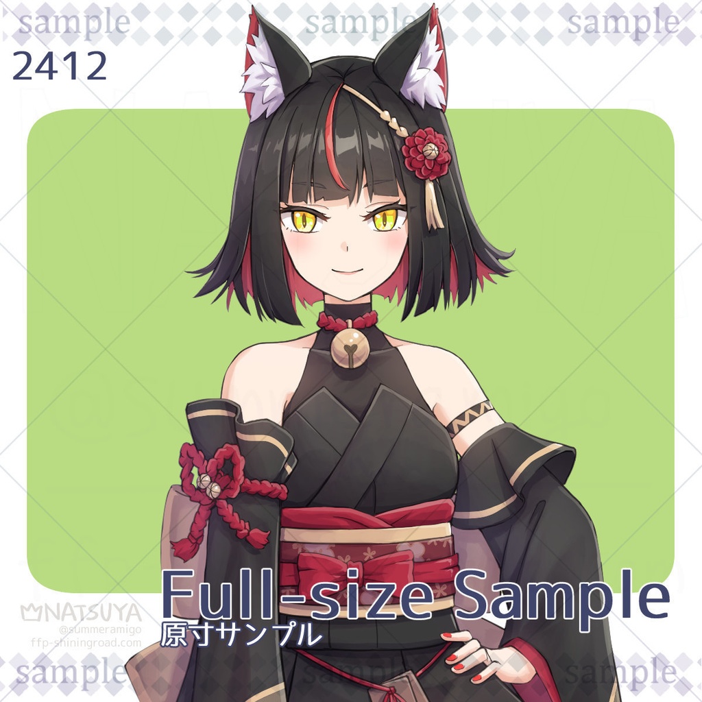 【立ち絵】2412【表情6種】イメージ:女の子、猫耳、獣人、妖怪