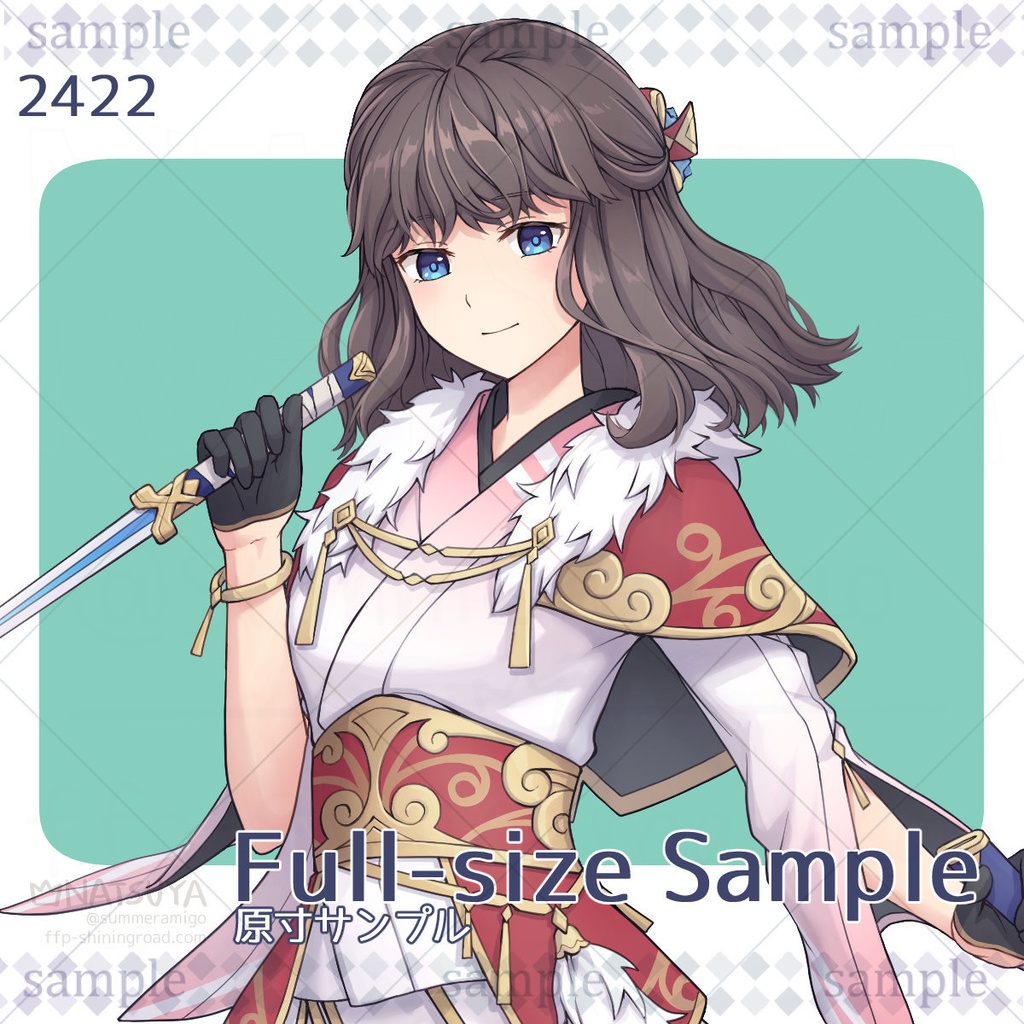 【立ち絵】2422【表情6種】イメージ:女性、戦士、剣士、姫