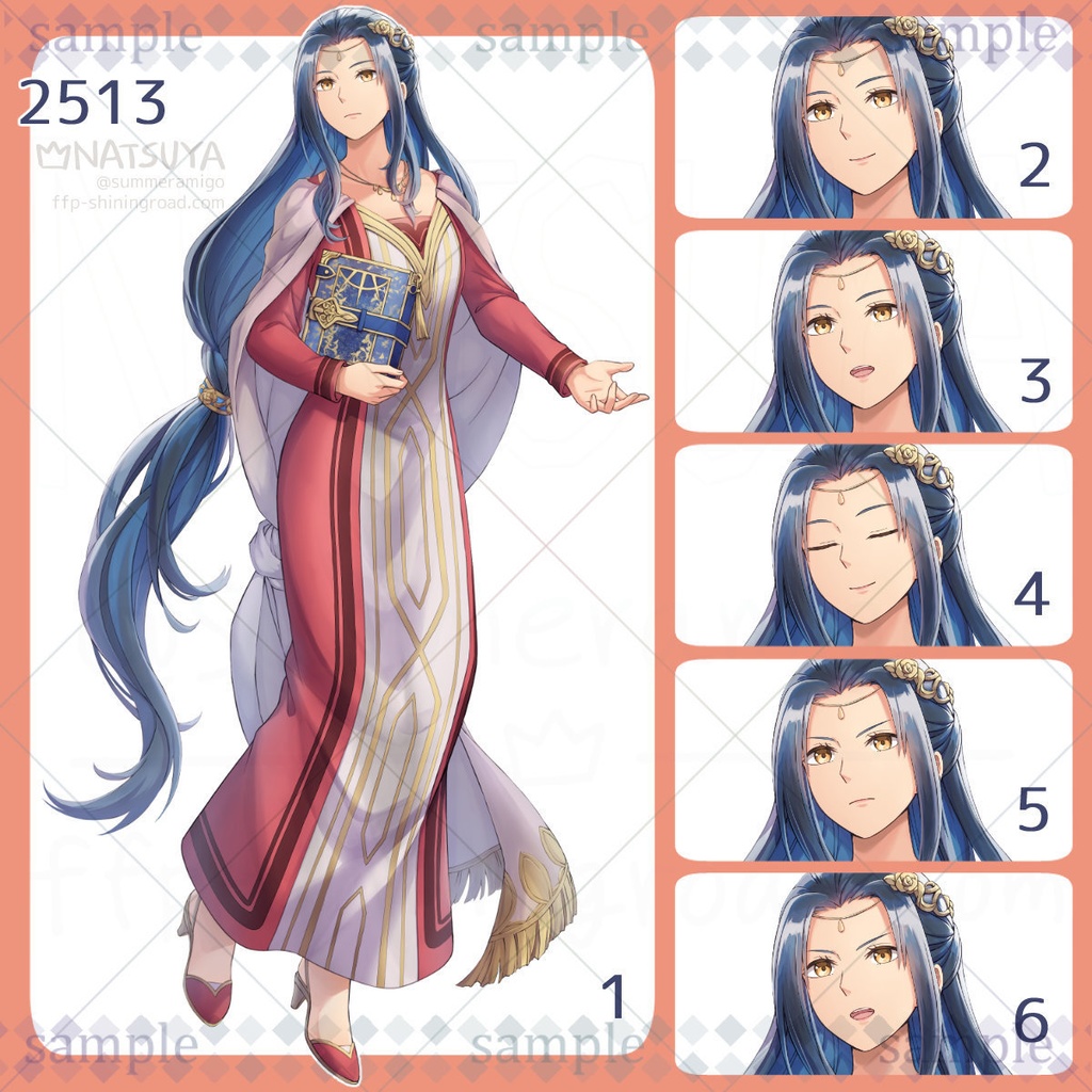 【立ち絵】2513【表情6種】イメージ:女性、学者、魔法使い、占い師