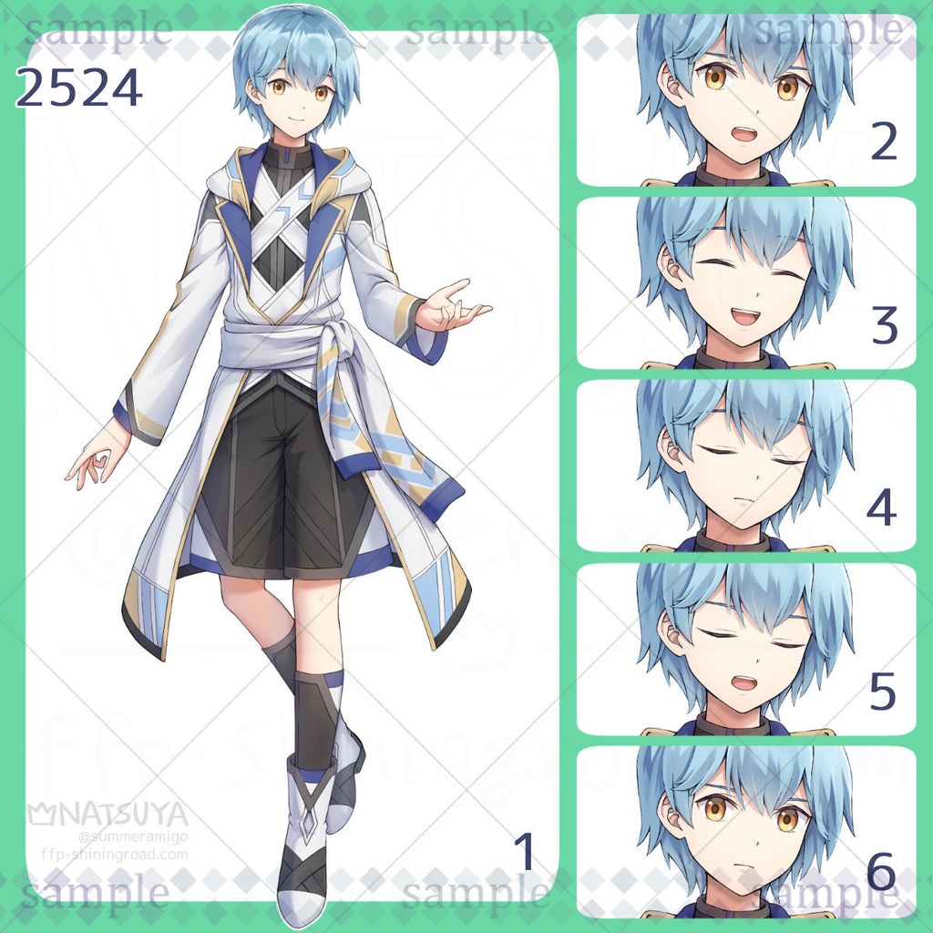 【立ち絵】2524【表情6種】イメージ:少年、近未来、能力者、兵士