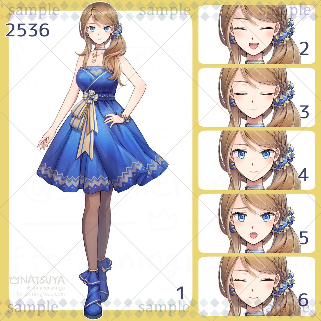 【立ち絵】2536【表情6種】イメージ:女性、令嬢、踊り子、女主人