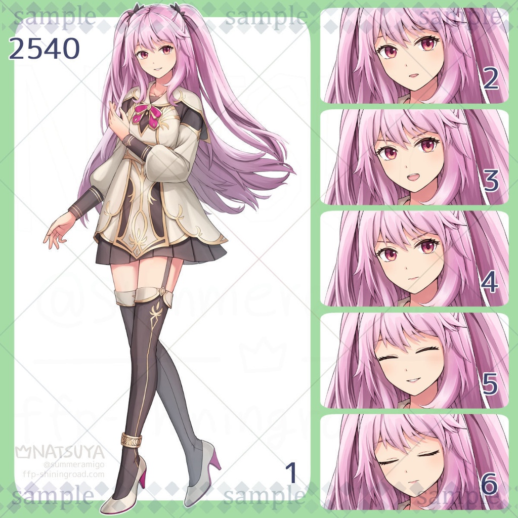 【立ち絵】2540【表情6種】イメージ：女性、魔法士、学生、職員