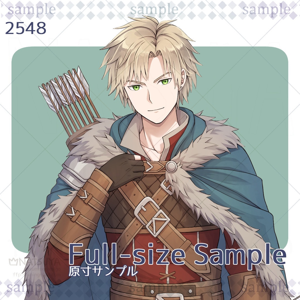 【立ち絵】2548【表情6種】イメージ:男性、狩人、弓使い、冒険者