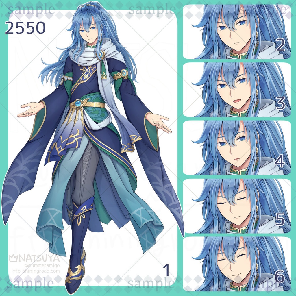 【立ち絵】2550【表情6種】イメージ:男性、術師、文官、仙人