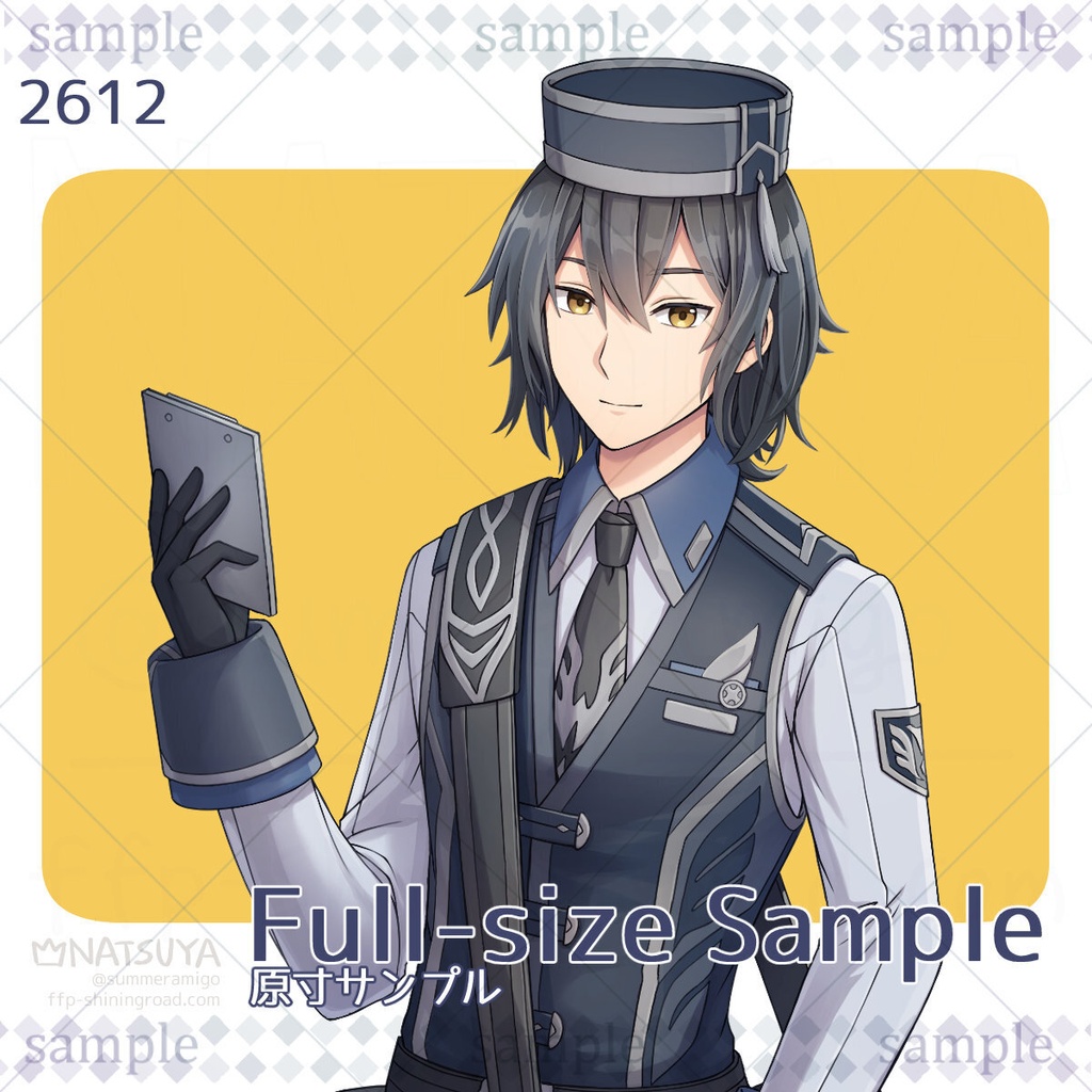 【立ち絵】2612【表情6種】イメージ:男性、配達員、駅員、案内人