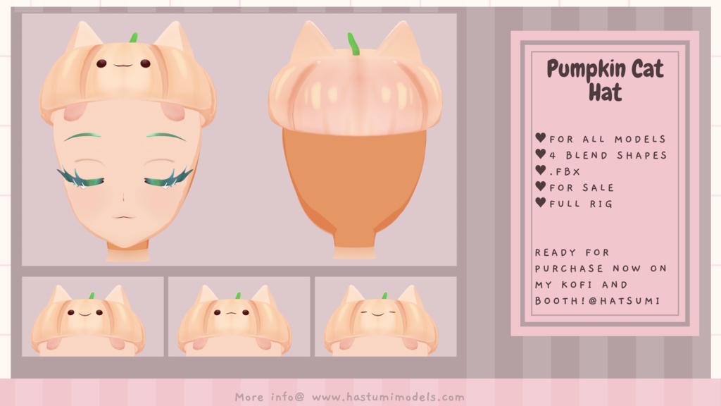 Pumpkin Hat For VRChat/Vtuber