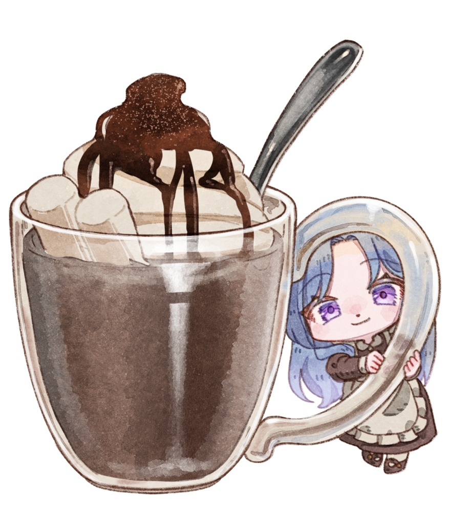 喫茶raffiné ホットココアアクリルキーホルダー 麗ver.
