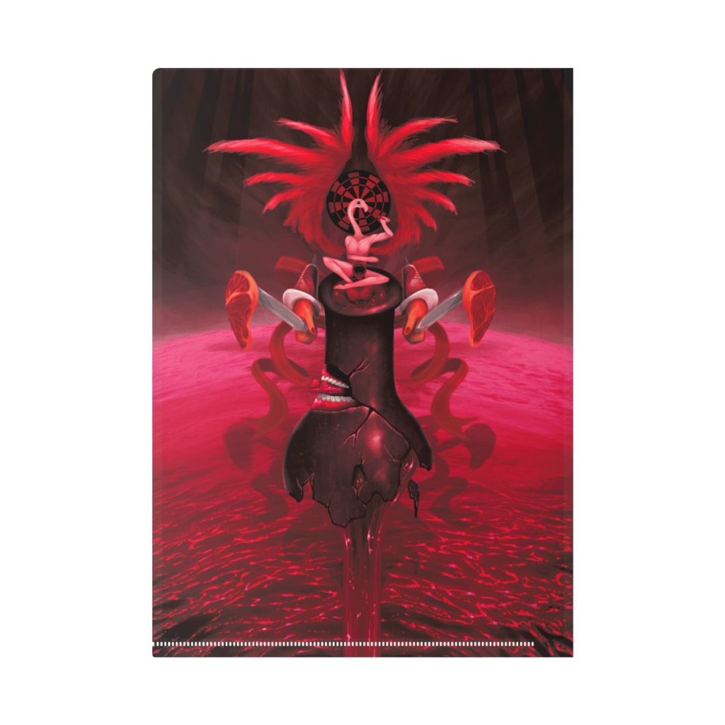 赤色二色クリアファイル