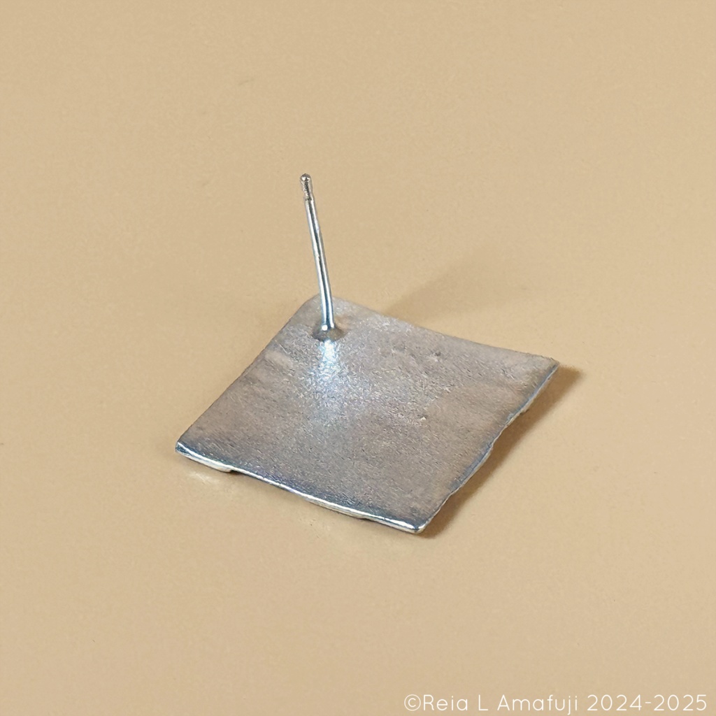 プレ_市松模様ピアス (1p)【受注生産】