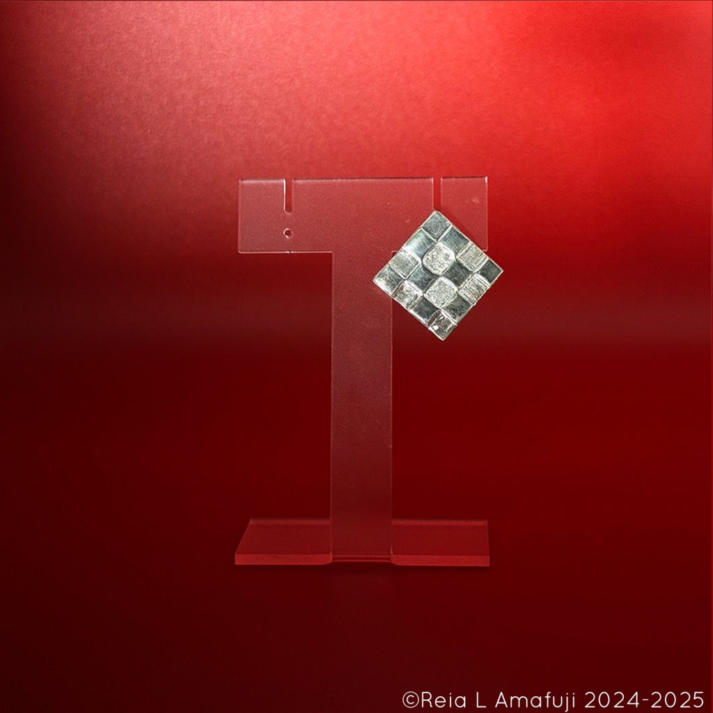 プレ_市松模様ピアス (1p)【受注生産】