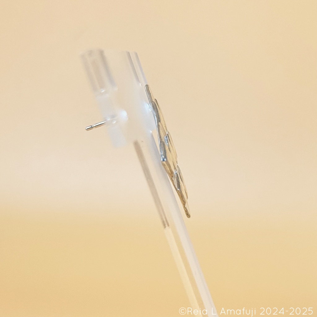 プレ_市松模様ピアス (1p)【受注生産】