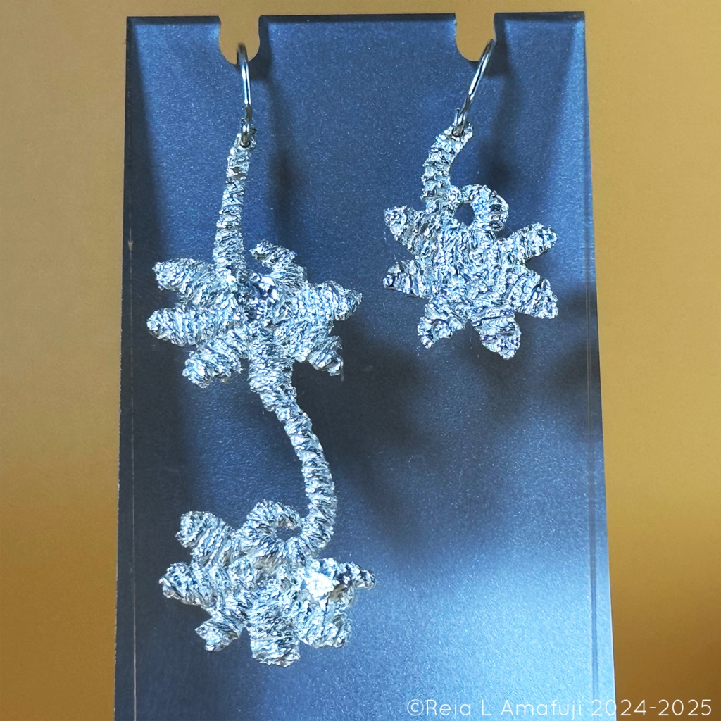 プレ_吊るしレースフラワーピアス【受注生産】