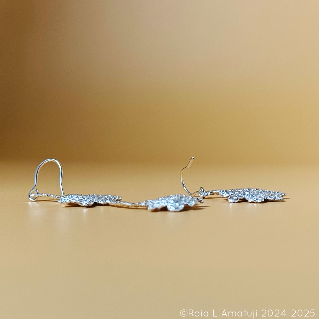 プレ_吊るしレースフラワーピアス【受注生産】