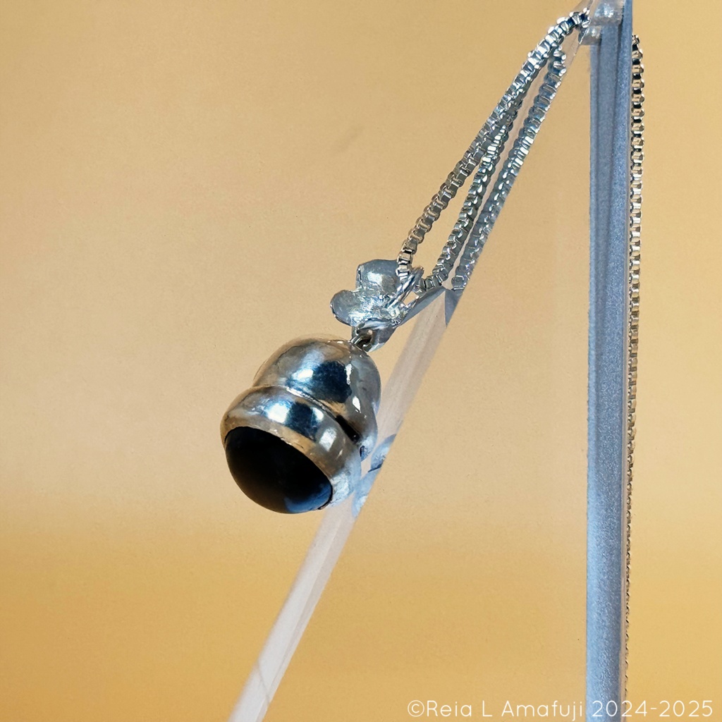 プレ_クォーツ猫ネックレス【一点物】