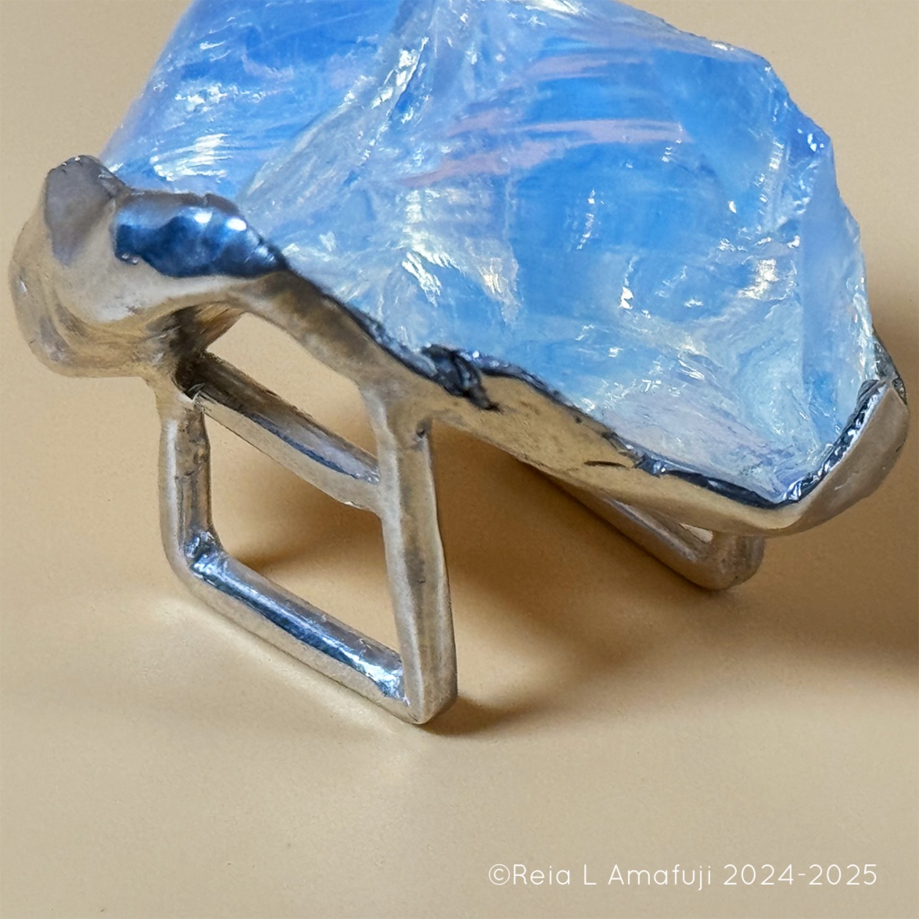 プレ_オパール原石帯留め【一点物】