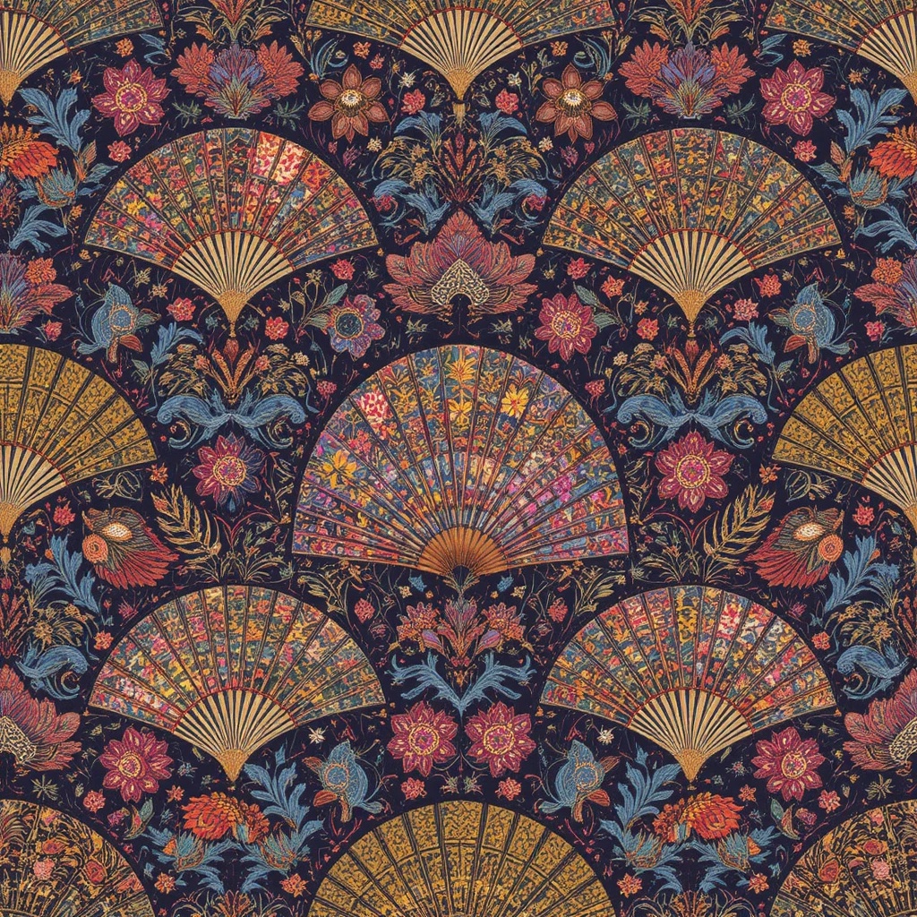 和風×ボヘミアン シームレスパターン素材集(10枚セット) Japanese Bohemian Seamless Patterns (10 items)