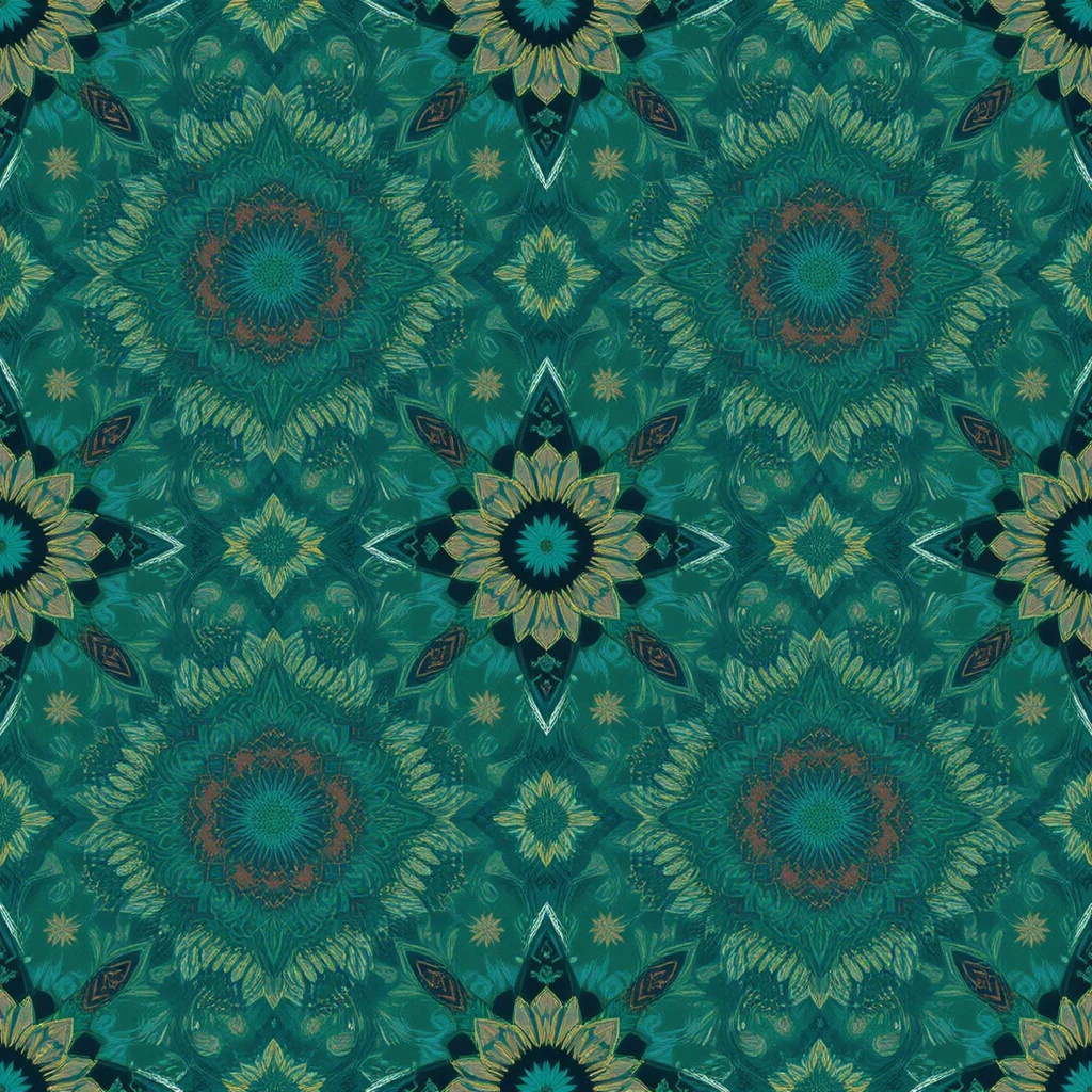 和風×ボヘミアン シームレスパターン素材集(10枚セット) Japanese Bohemian Seamless Patterns (10 items)