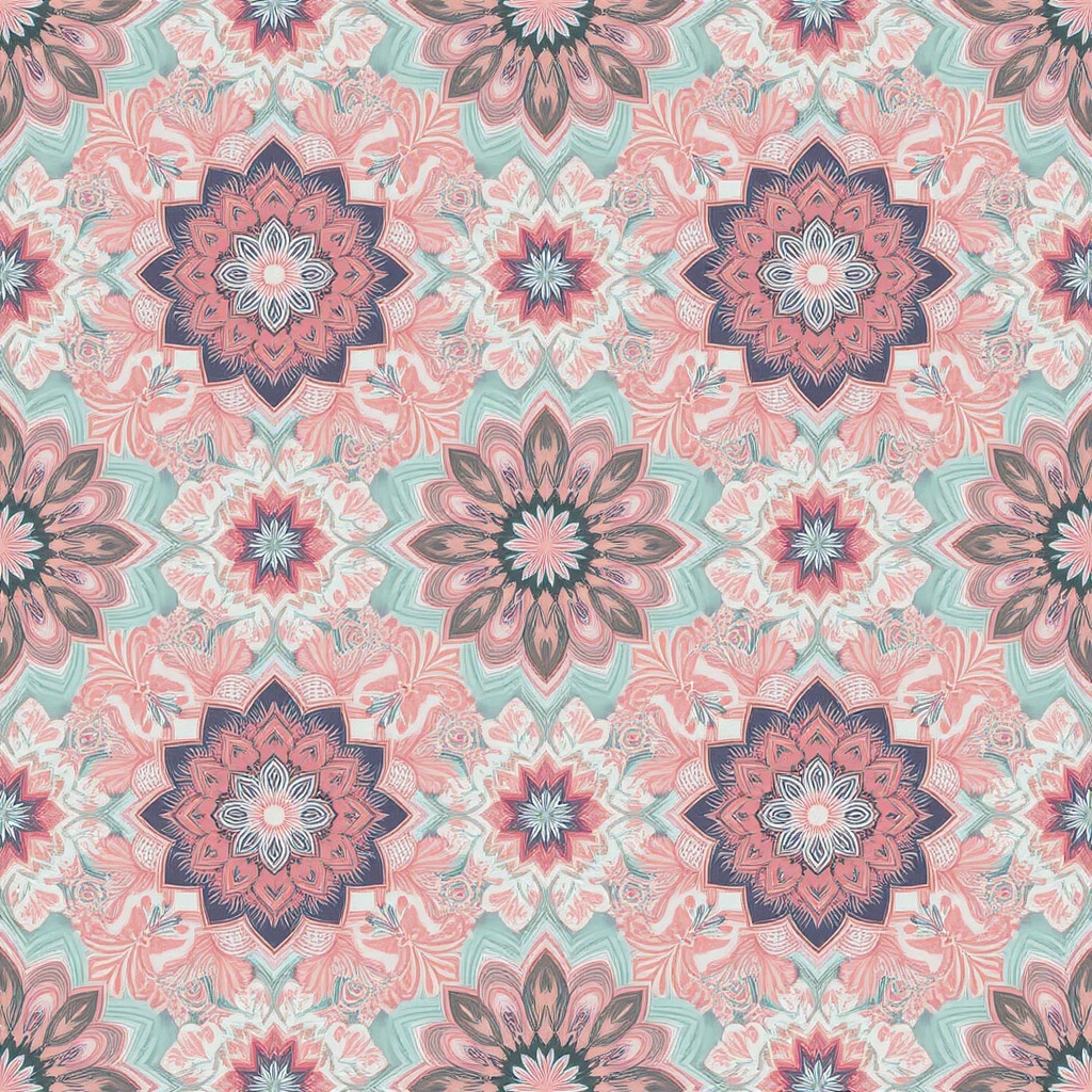 和風×ボヘミアン シームレスパターン素材集（10枚セット） Japanese Bohemian Seamless Patterns (10 items)
