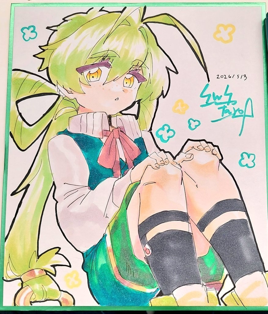 直筆色紙イラスト(中)