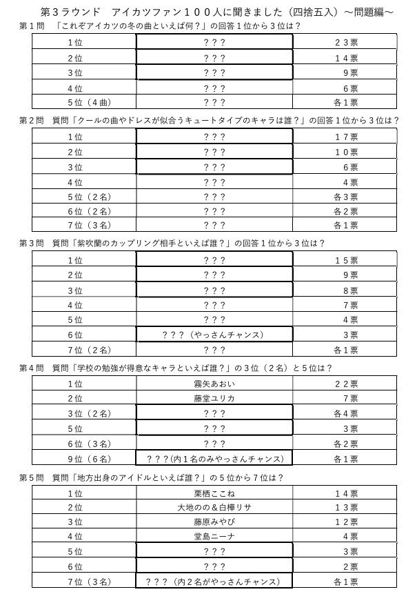 冊子版|たけカニ・たけトラ クイズ大会問題集3冊セット