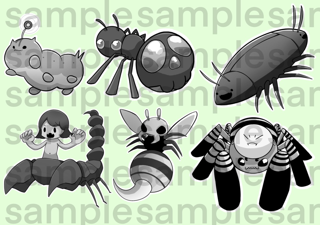 【フリー素材】ゆるい異彩の獸セット【獸ノ森】