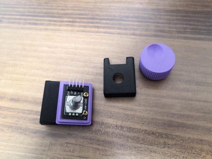 0.96インチOLED&ロータリーエンコーダー ケース付き