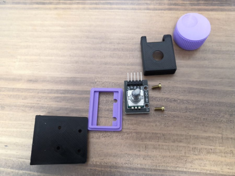 0.96インチOLED&ロータリーエンコーダー ケース付き