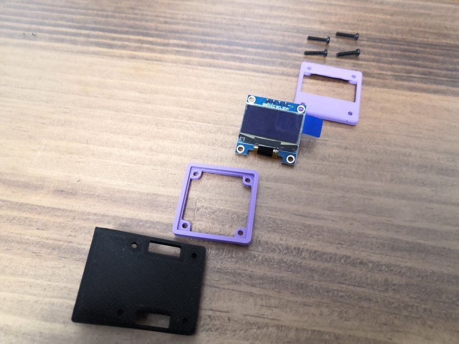 0.96インチOLED&ロータリーエンコーダー ケース付き