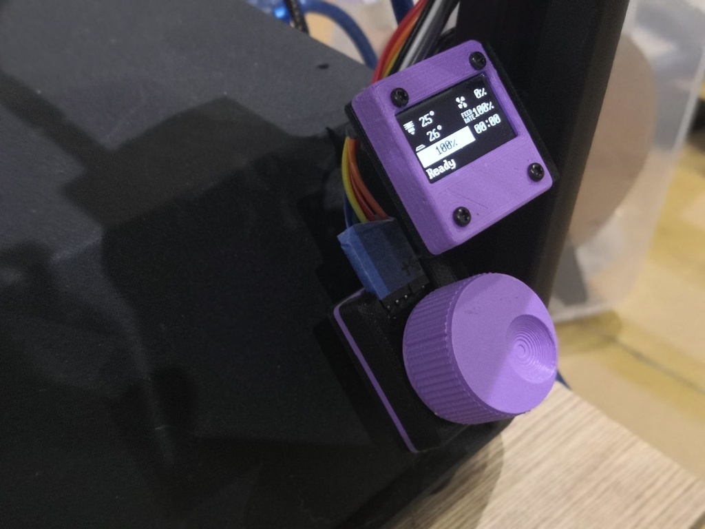 0.96インチOLED&ロータリーエンコーダー ケース付き