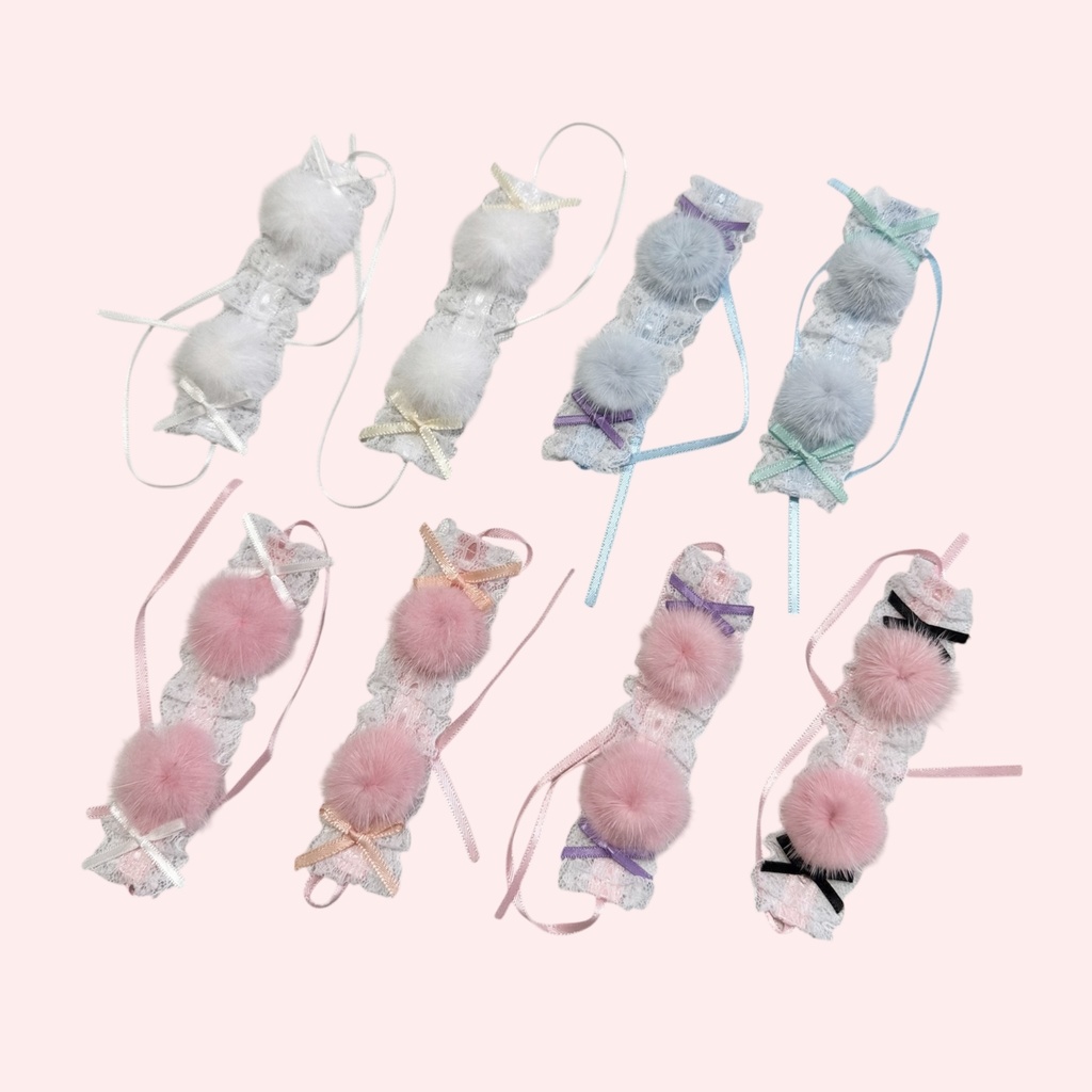 ぽんぽんヘッドドレス リボンver.