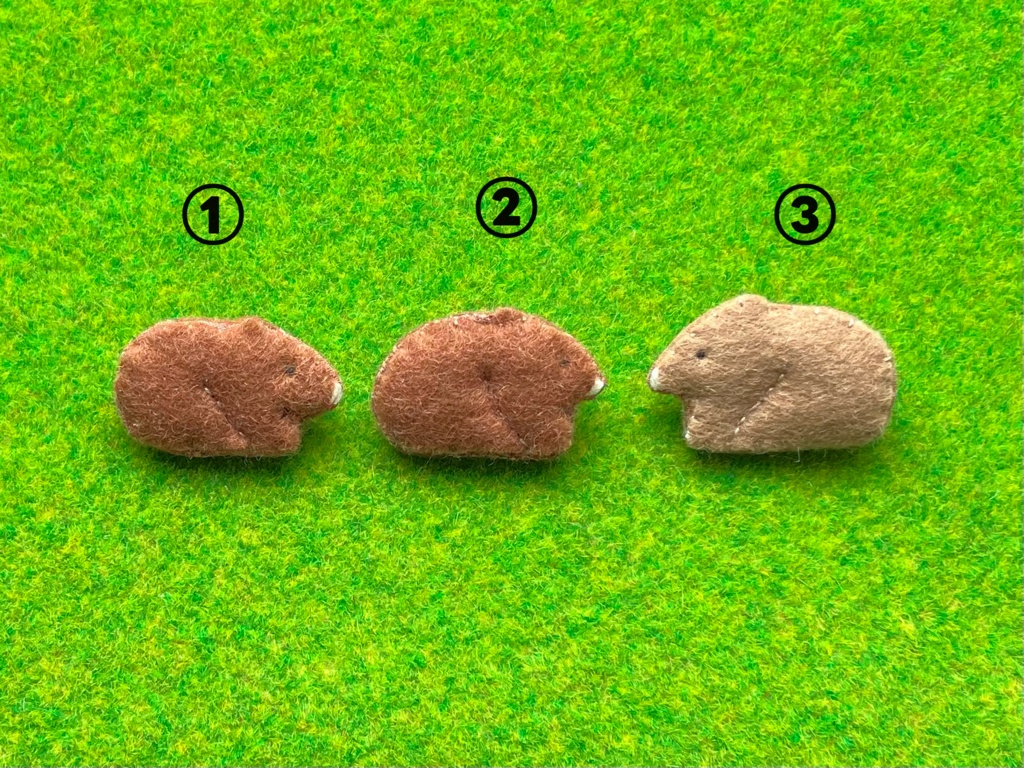 ウォンバット【フェルトブローチ】2