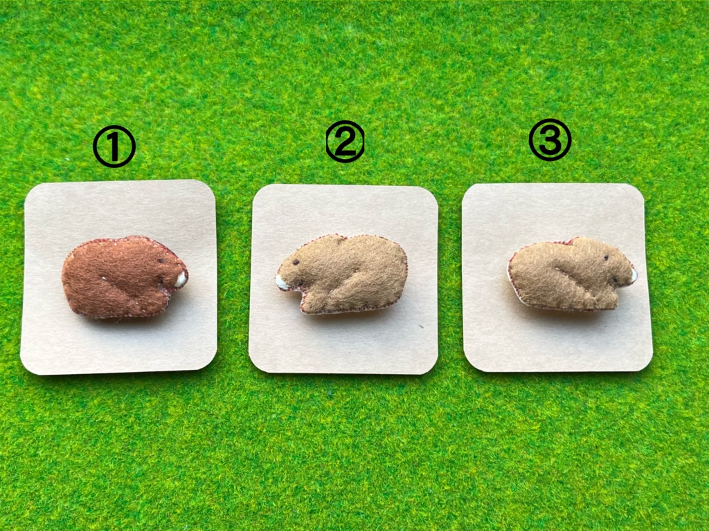 ウォンバット【フェルトブローチ】