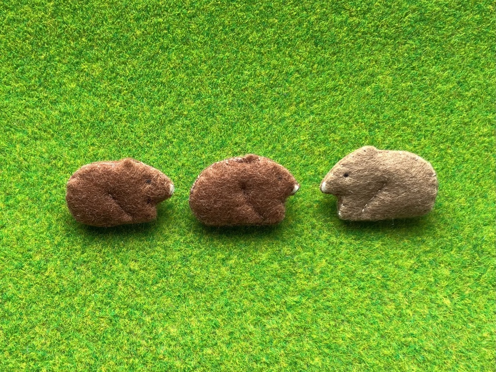 ウォンバット【フェルトブローチ】2