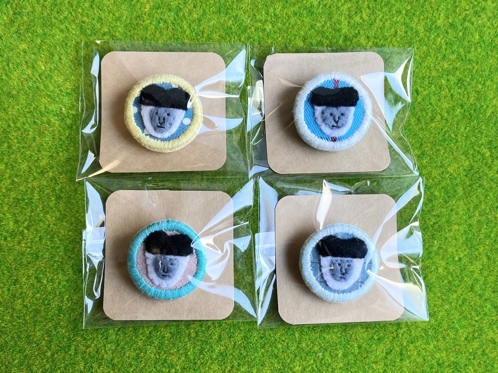 アビシニアコロブス【ブローチ】