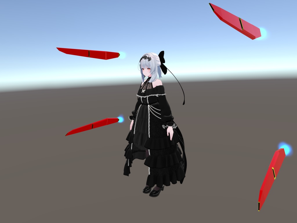 【VRC想定】【Quest対応版付き】フェザーファンネル