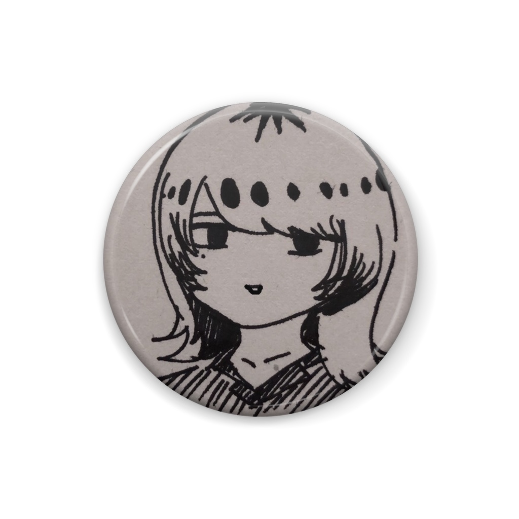 ウルフ女子の缶バッジ