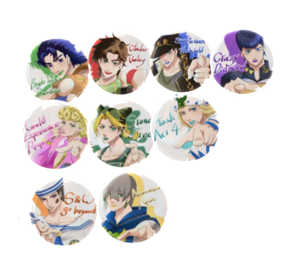 ジョジョ's缶バッジ 全9種