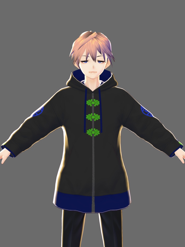 【VRoid用】サブカルチャイナ風パーカー