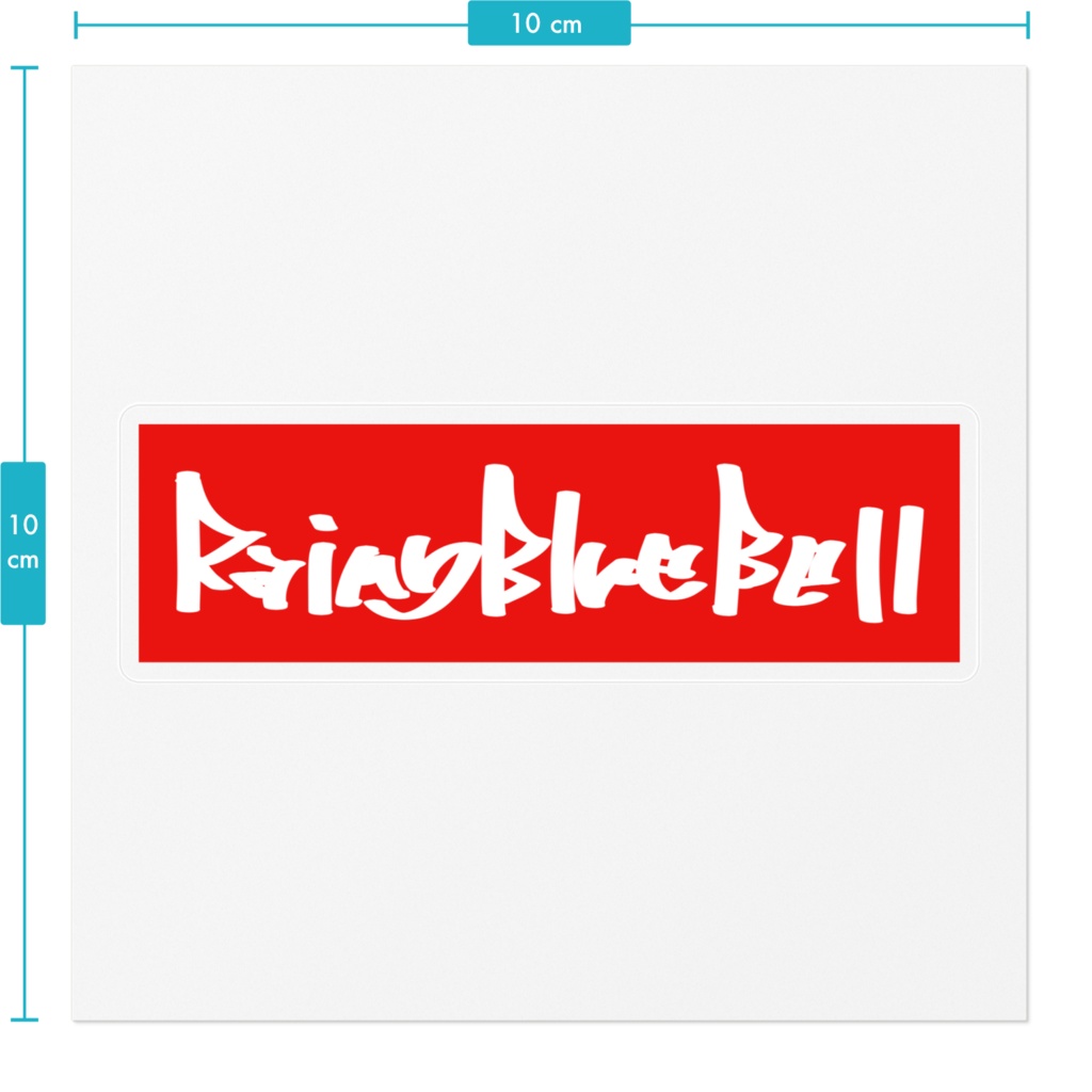 RainyBlueBellロゴステッカー(赤)