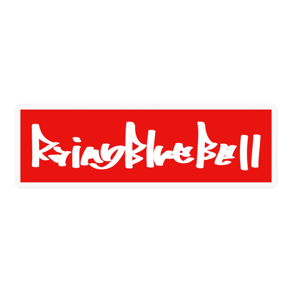 RainyBlueBellロゴステッカー(赤)