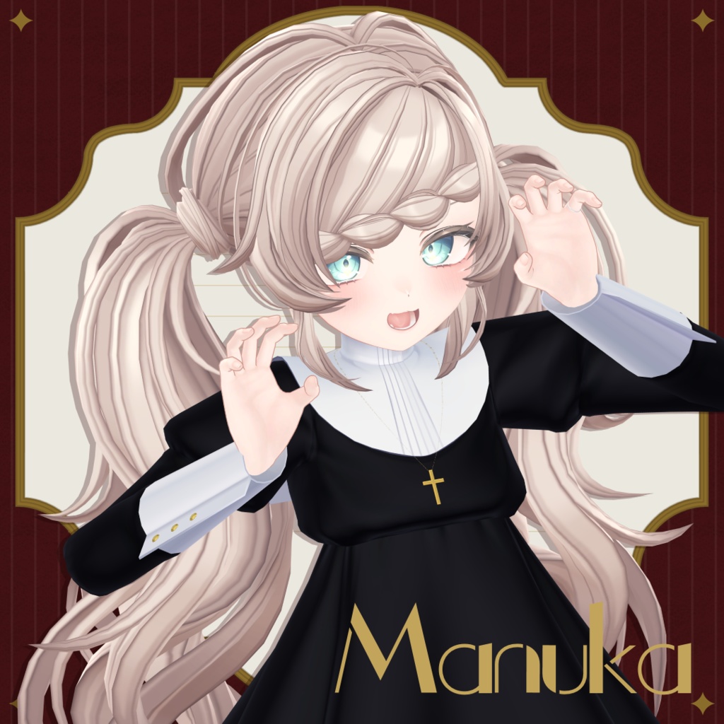 【6アバター対応】ご機嫌ドッグツインテール【VRC想定】