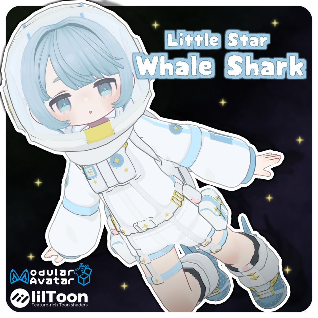 ⭐️SALE中🐋【まめひなた・キプフェル対応】Little Star Whale Shark 【MA対応】