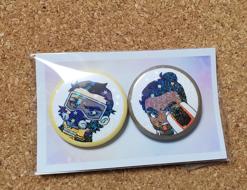 キラキラ缶バッジ