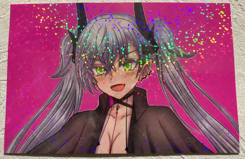 【キラキラ★ホログラム ステッカー大 ポストカードサイズ】リリス（FGO）FS-1