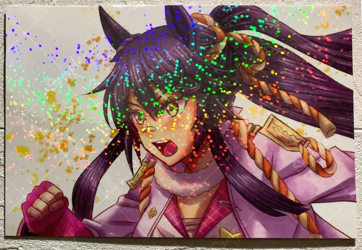 【キラキラ★ホログラム ステッカー大 ポストカードサイズ】ナリタブライアン(ウマ娘)US-1
