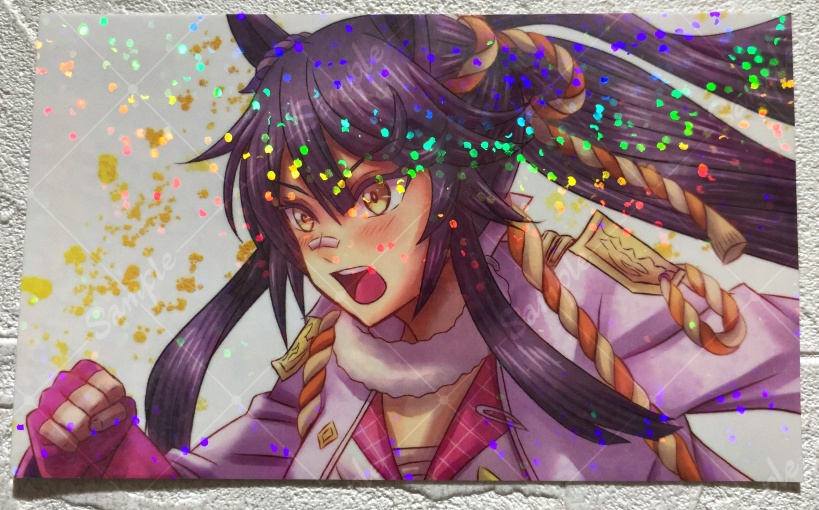 【キラキラ★ホログラム ステッカー小 スマホステッカーサイズ】ナリタブライアン（ウマ娘）US-2