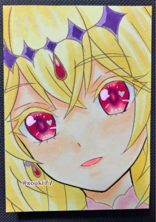 【生原画】コピック原画*手彩色 (トレカサイズ) キュアアルカナ・シャドウ